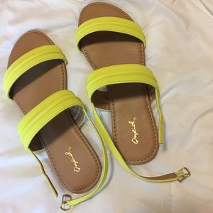 Neon Lime Sandles